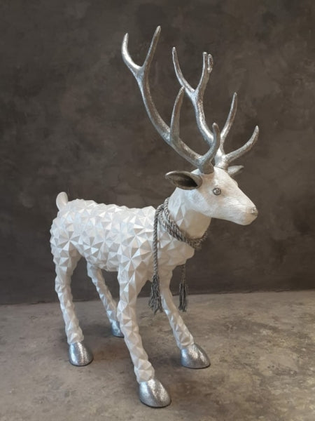Diamond Reindeer Life Size Statue