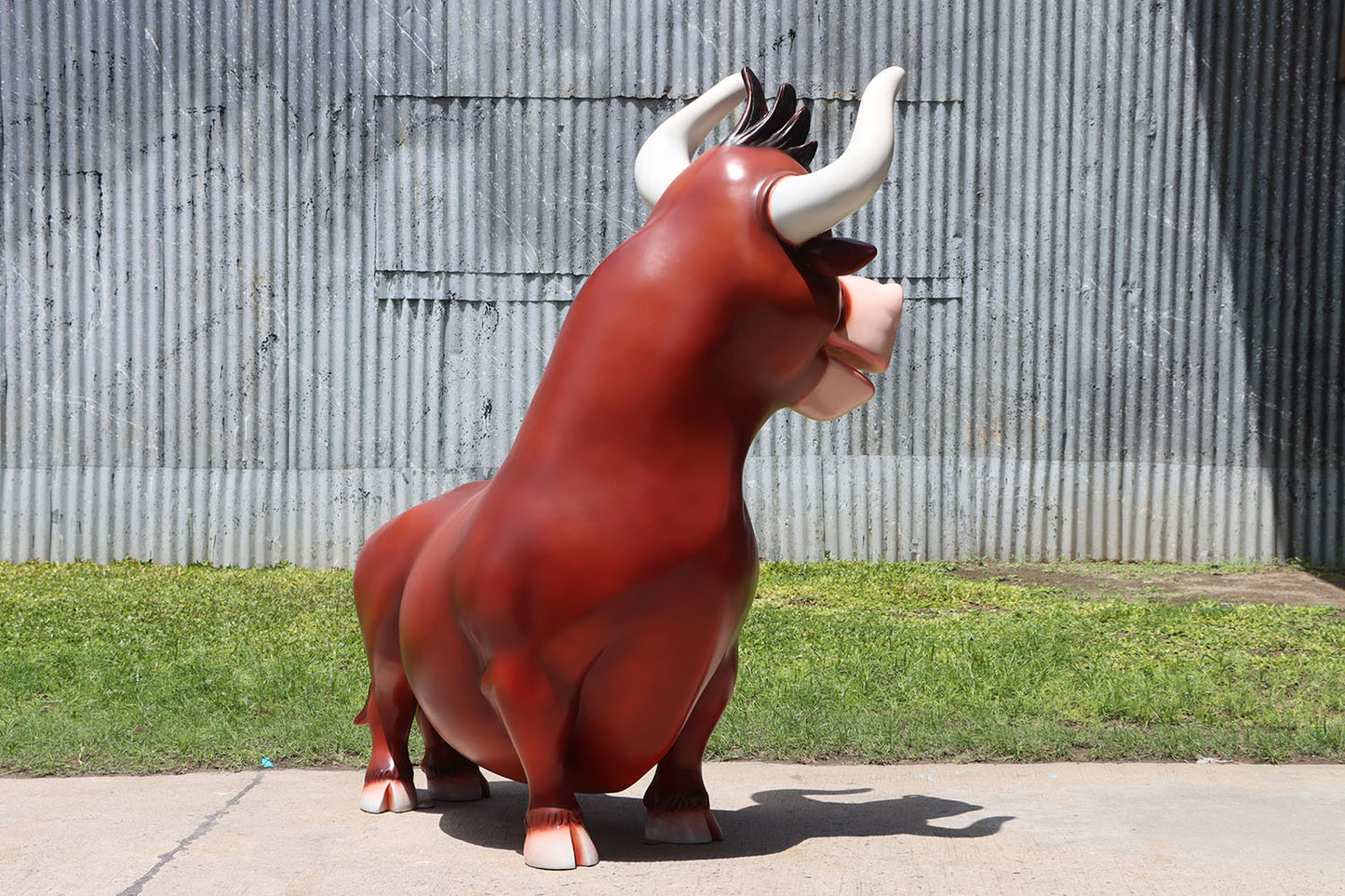 Comic Bull Life Size Statue