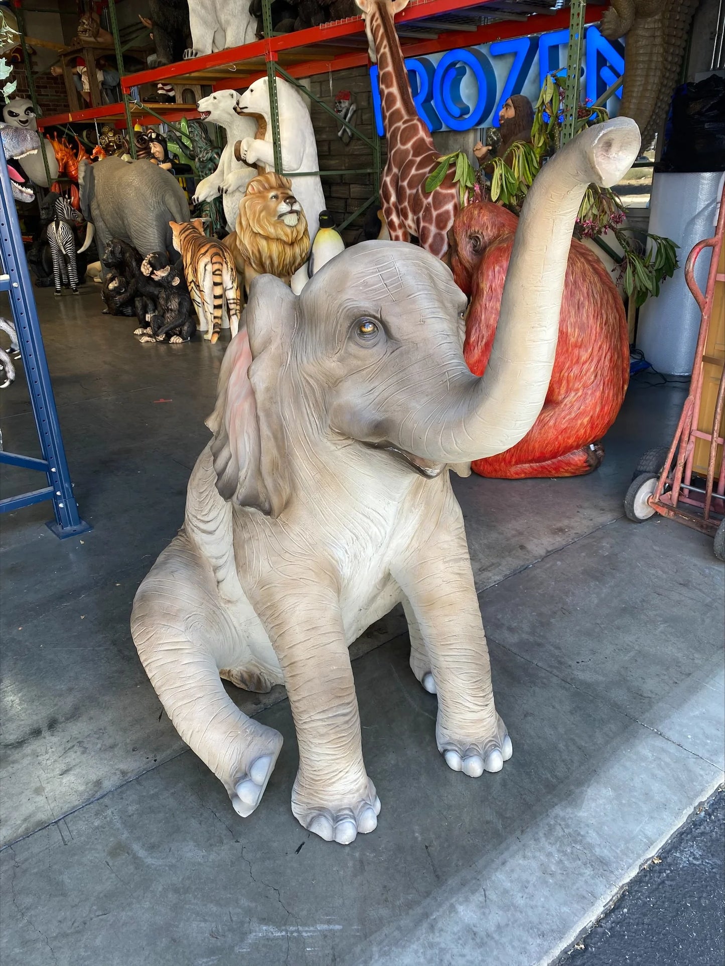 Elephant Sitting Statue