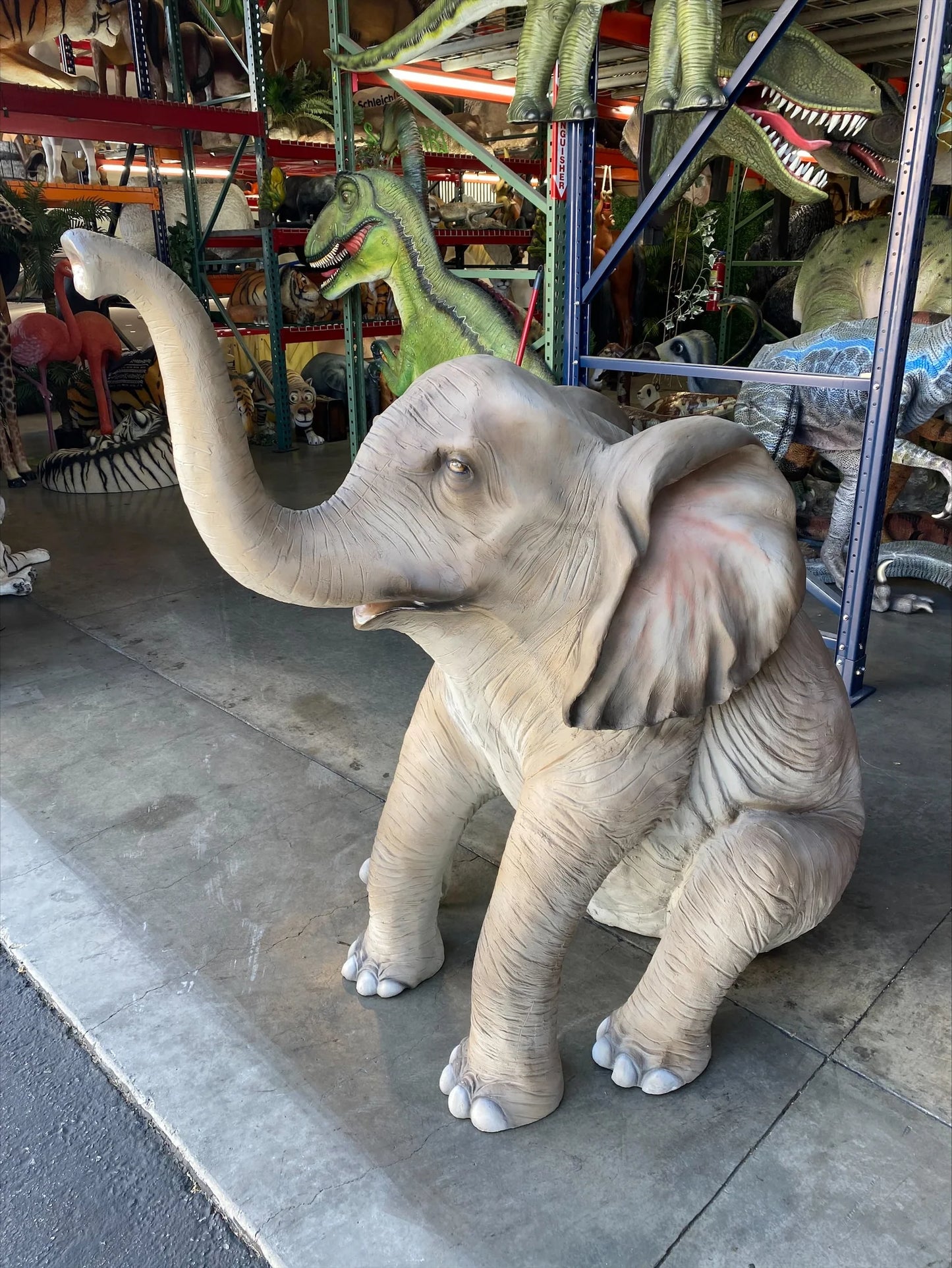 Elephant Sitting Statue