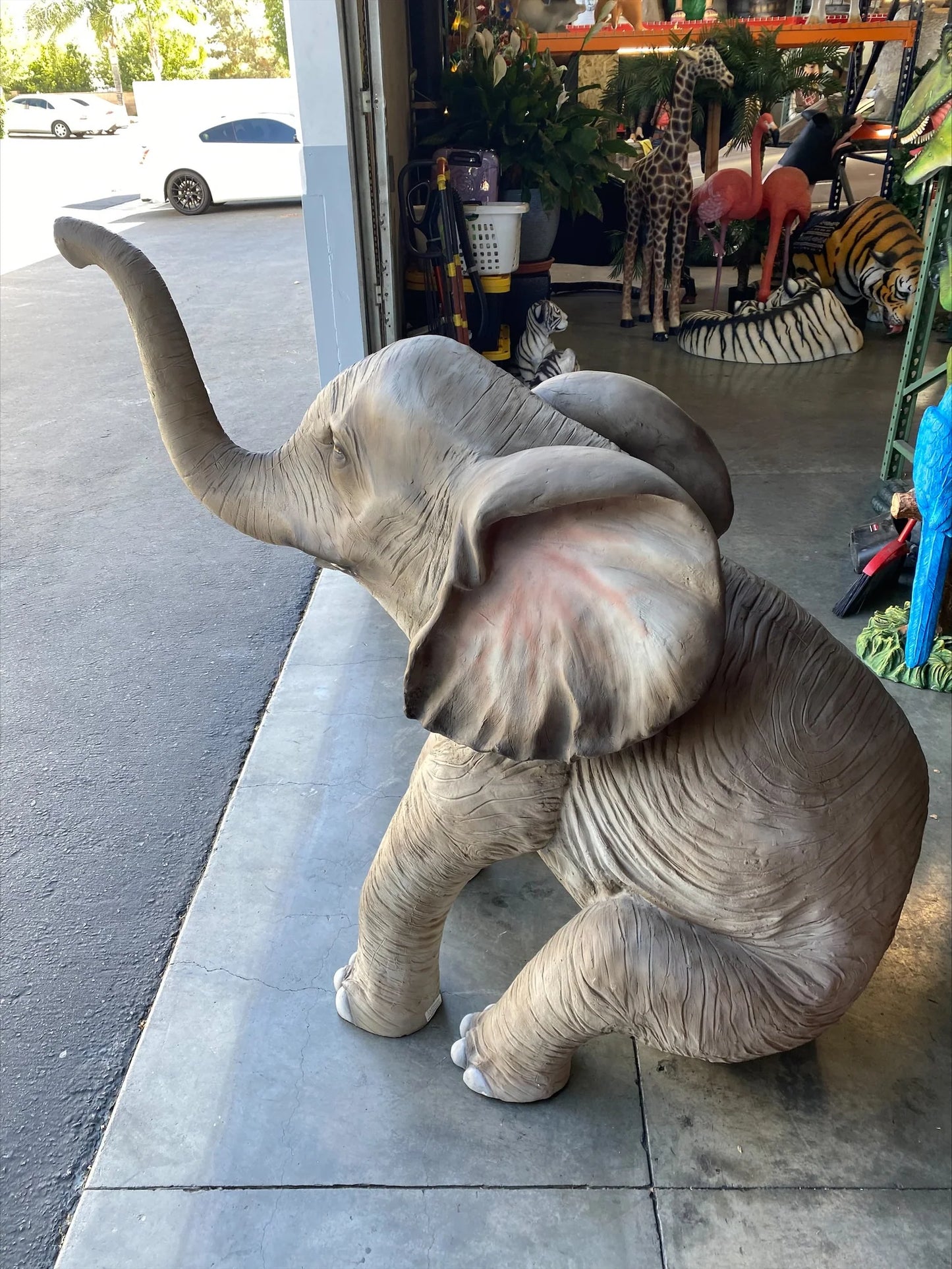 Elephant Sitting Statue