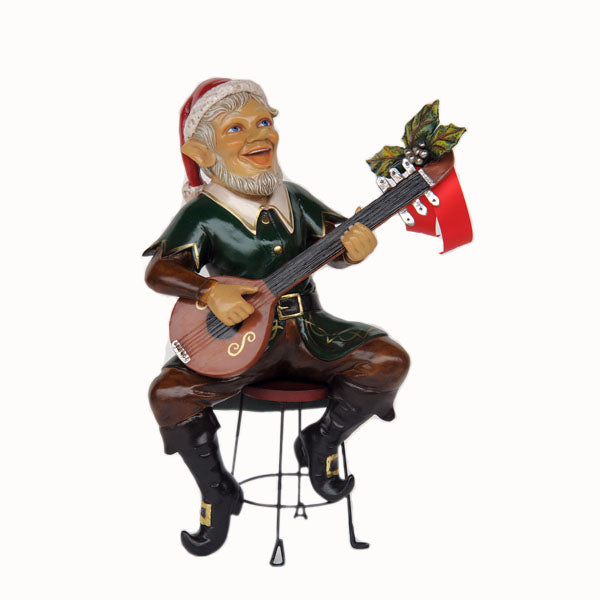 Elf with Guitar Life Size Statue