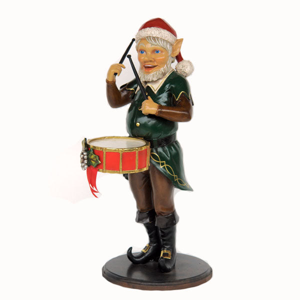 Elf with Drum Life Size Statue