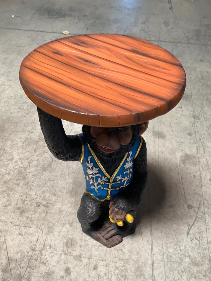 Circus Monkey Table Life Size Statue
