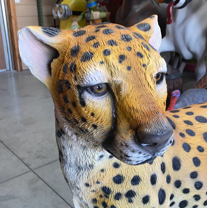Cheetah Standing Life Size Statue