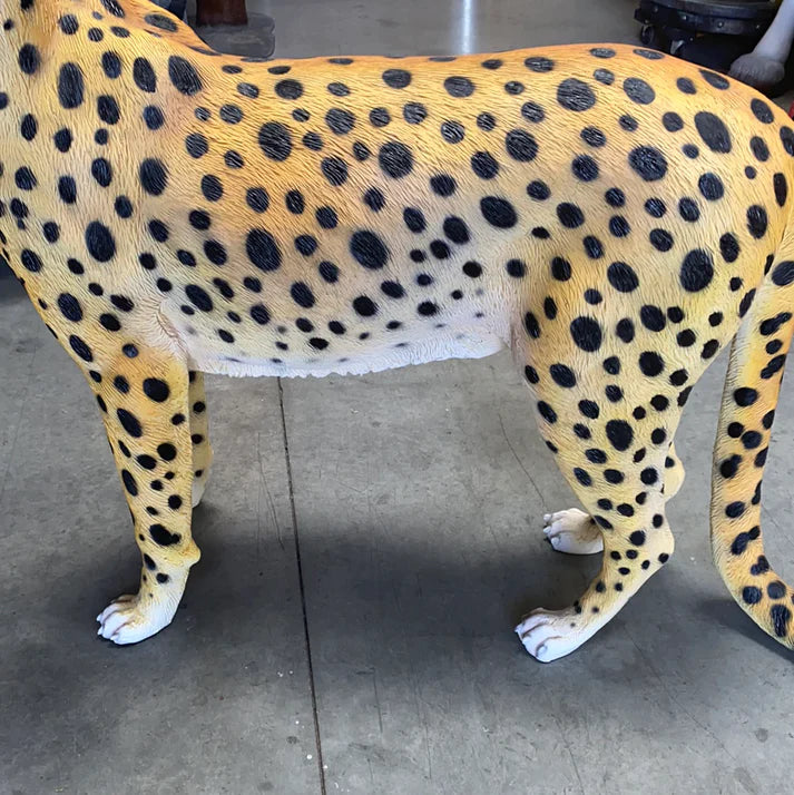 Cheetah Standing Life Size Statue