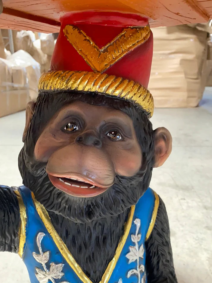 Circus Monkey Table Life Size Statue