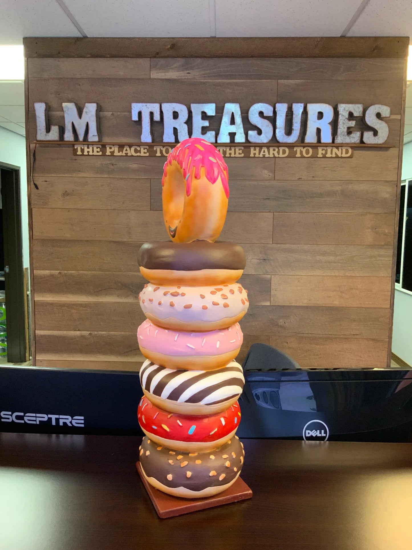 Stacked Donuts Over Sized Statue