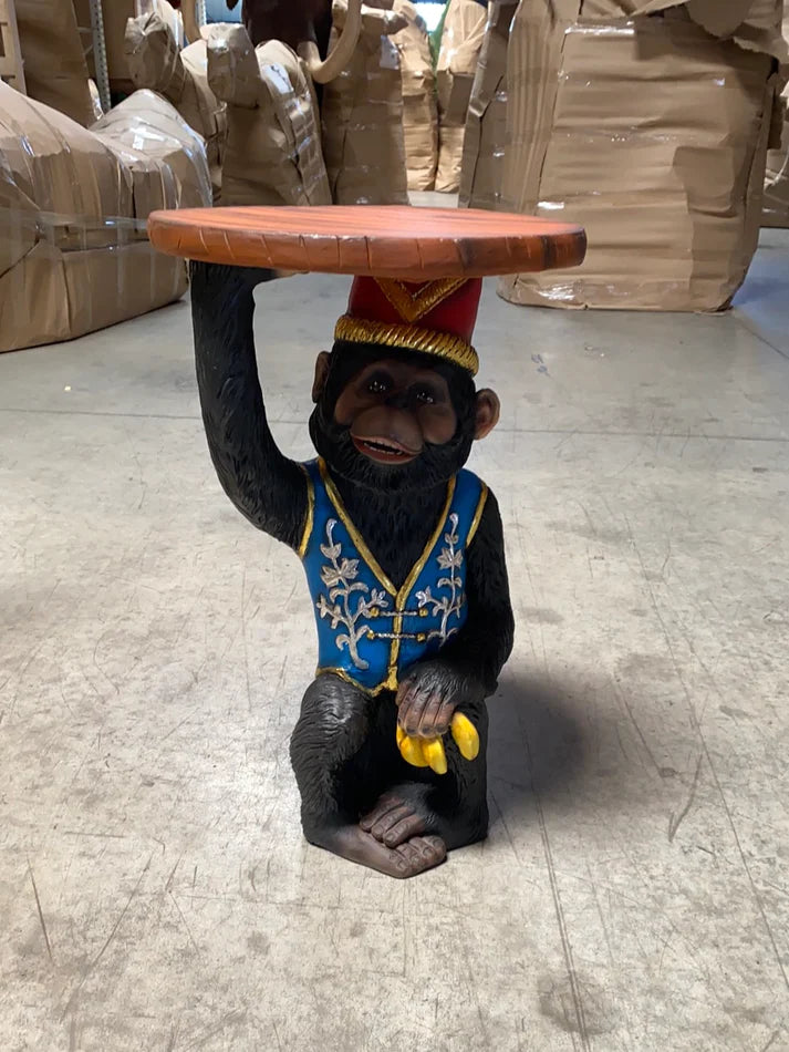 Circus Monkey Table Life Size Statue