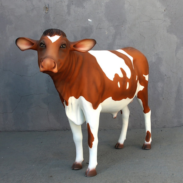 Guernsey Cow Life Size Statue