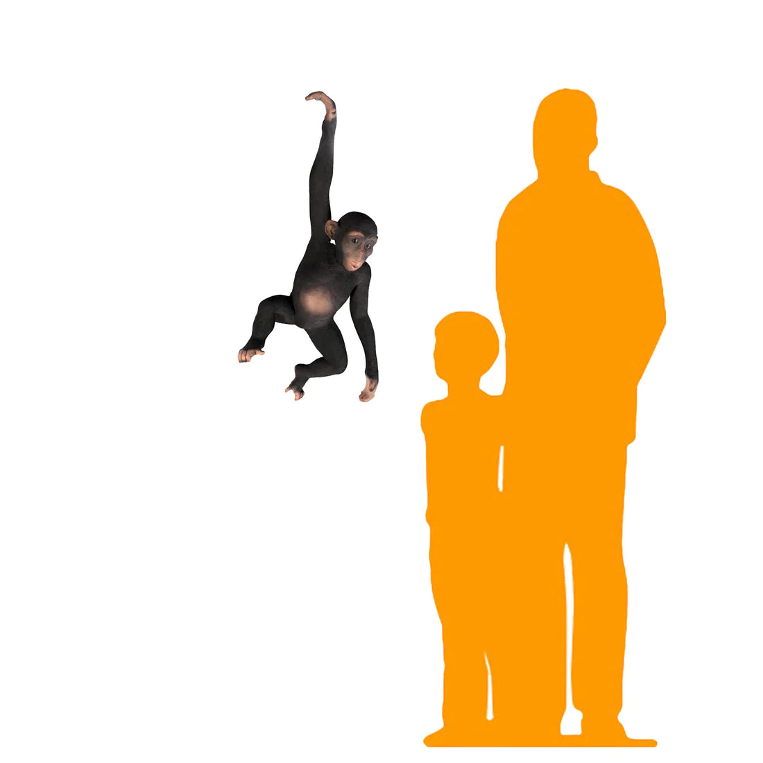 Monkey Hanging Life Size Statue