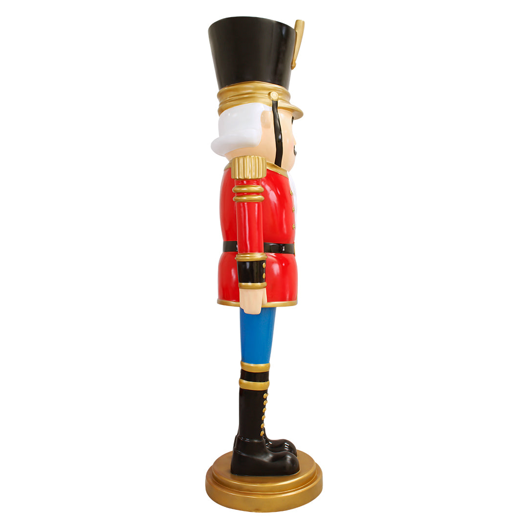 Nutcracker Standing On Base Red/Blue Life Size Statue