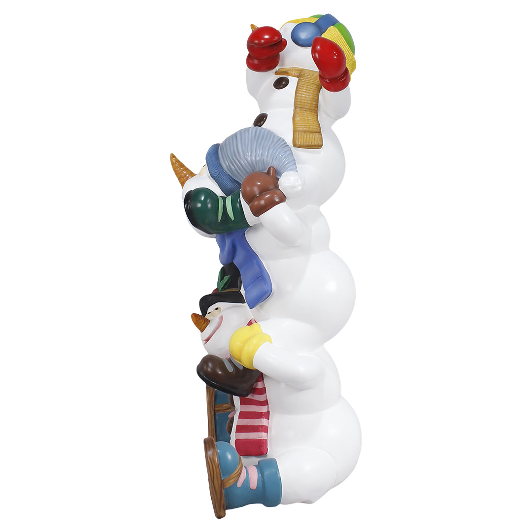 Snowman Stacked Brothers Over Sized Statue