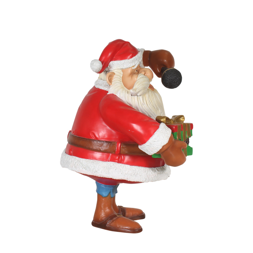 Santa Singer Over Sized Statue