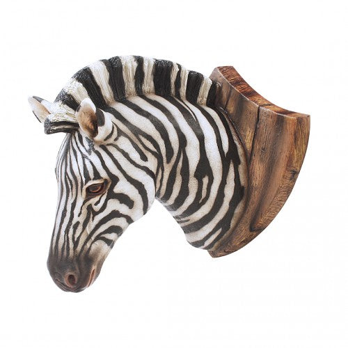 Wall Decor Zebra Trophy Head Life Size Statue