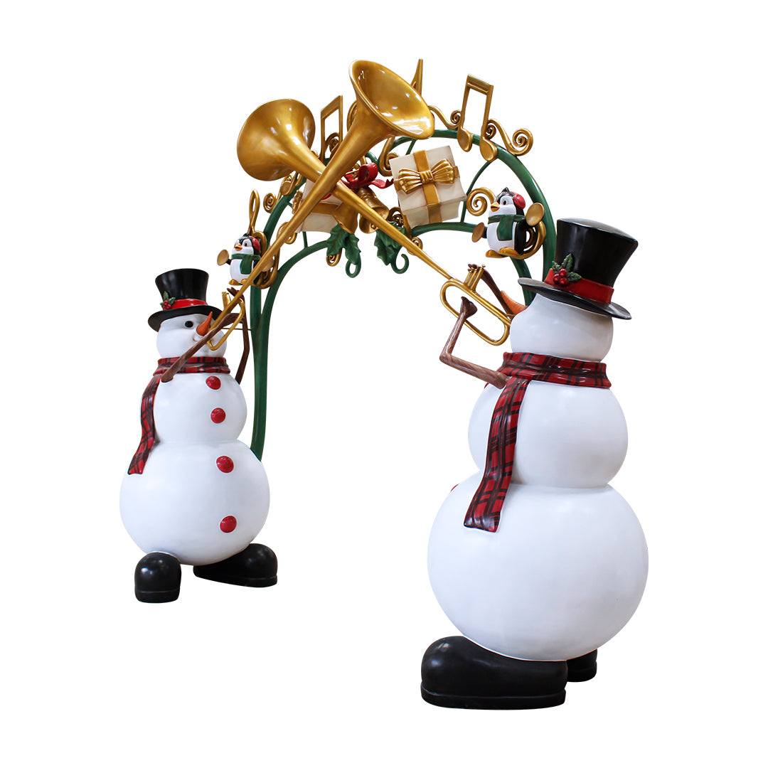 Snowman Trumpet Archway Statue