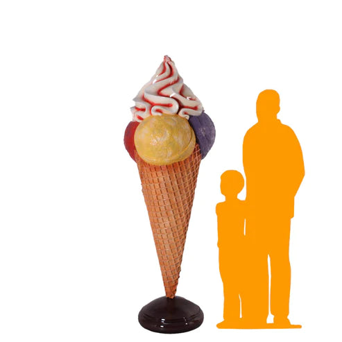 Large Three Scoop Ice Cream Statue