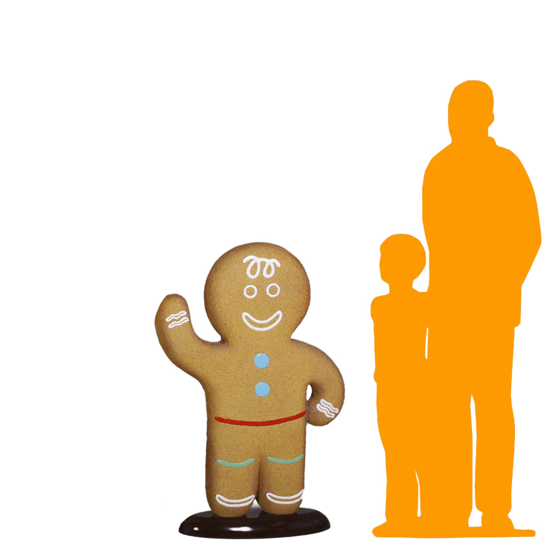 Gingerbread Cookie Boy Over Sized Statue