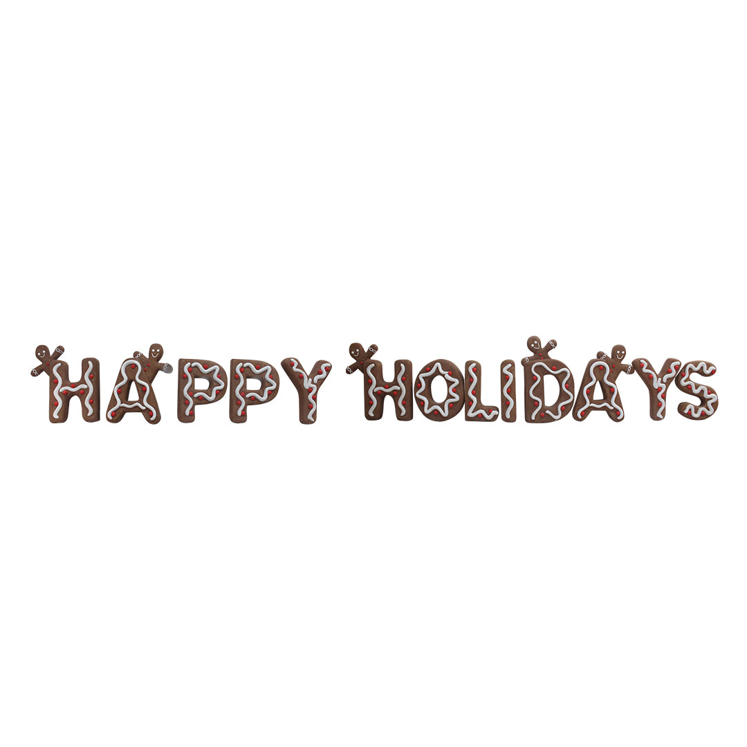 Gingerbread Happy Holidays Cookie Over Sized Statue