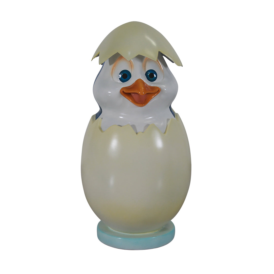 Comic Penguin Hatching Life Size Statue