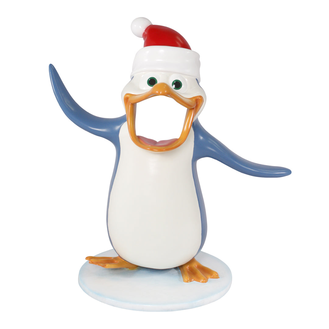 Penguin Holiday Photo Op Statue