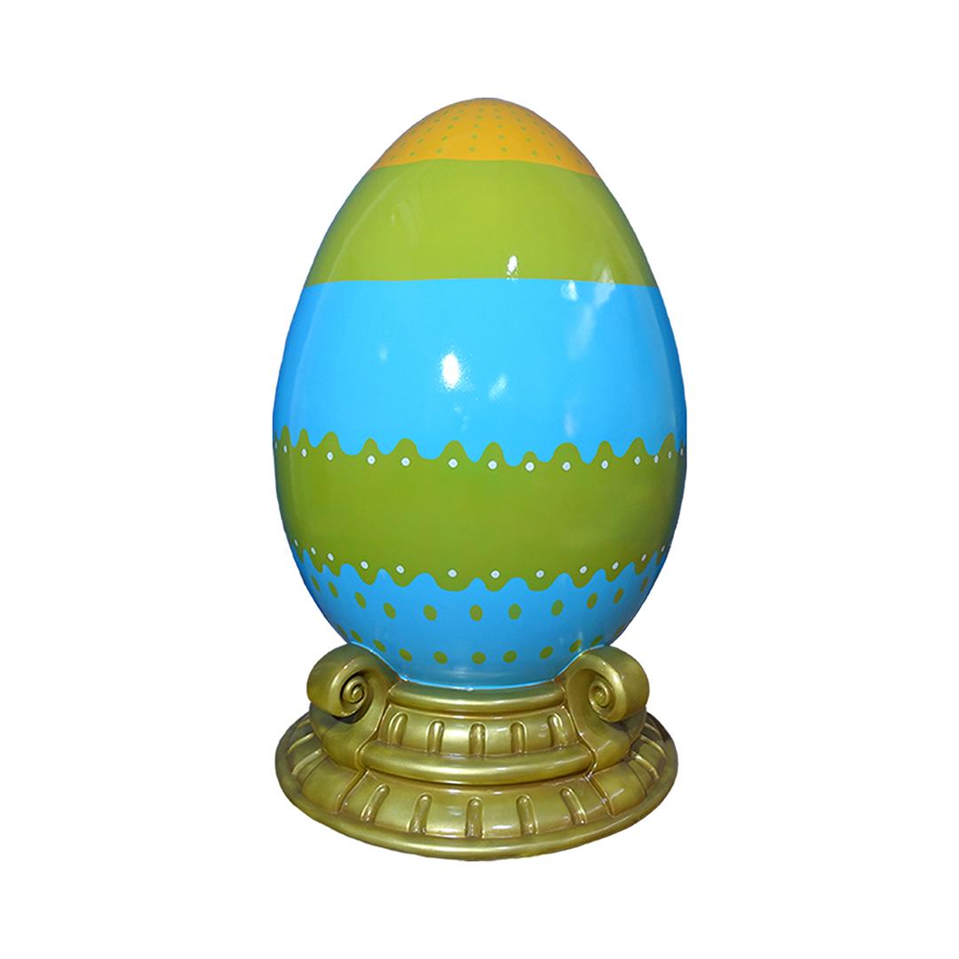 Easter Egg With Designs On Base Over Sized Statue
