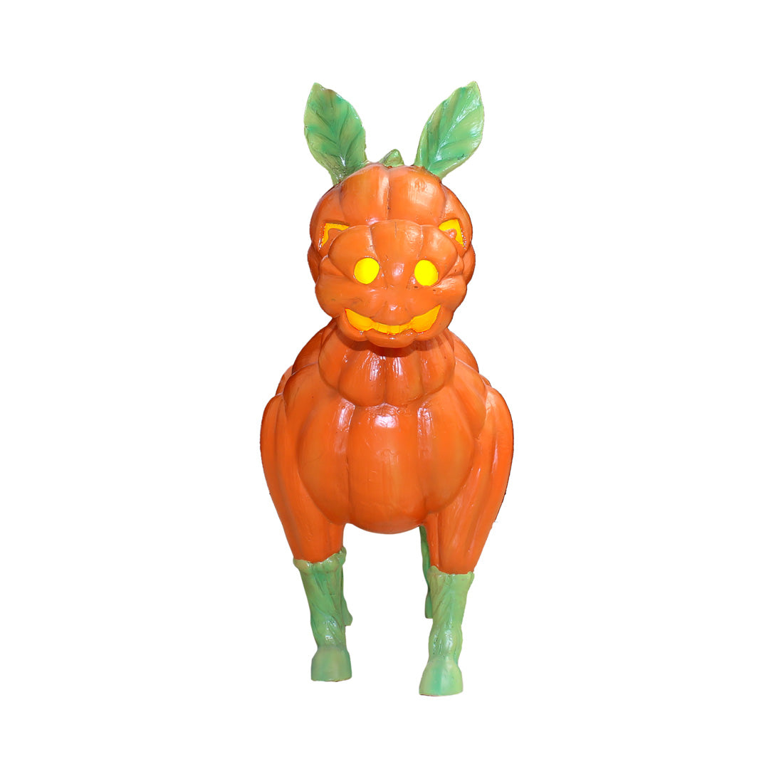 Pumpkin Horse Light Over Sized Statue