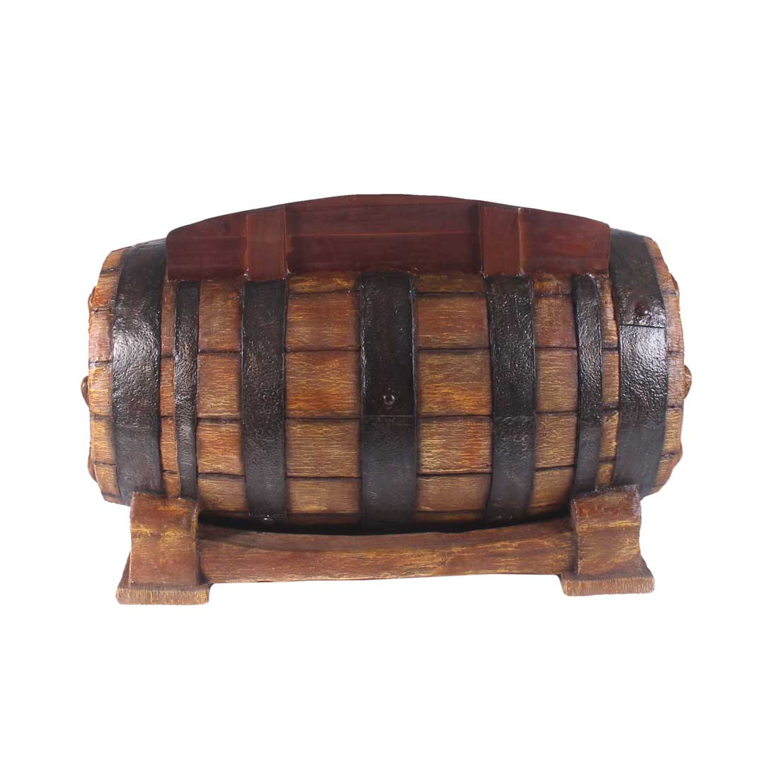 Pirate Barrel Spider Bench With Back Over Sized Statue