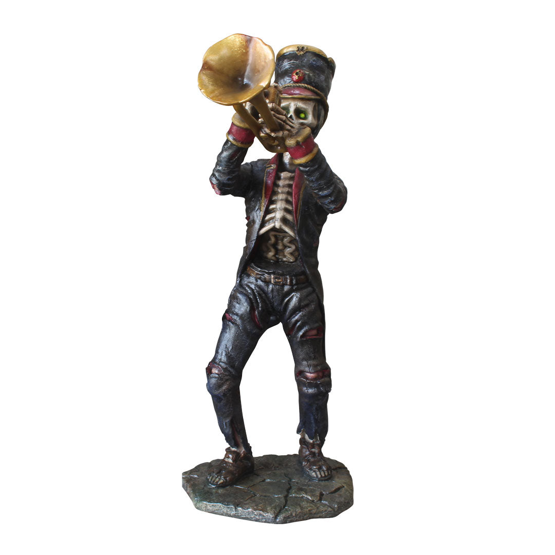 Skeleton Undead Trumpeter Life Size Statue