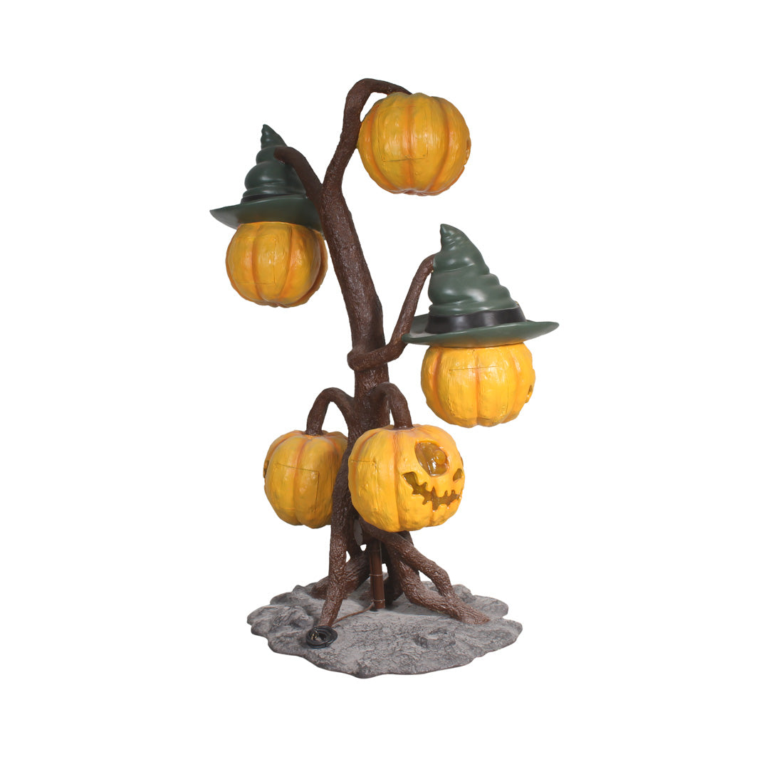 Pumpkin Lantern Tree Over Sized Statue