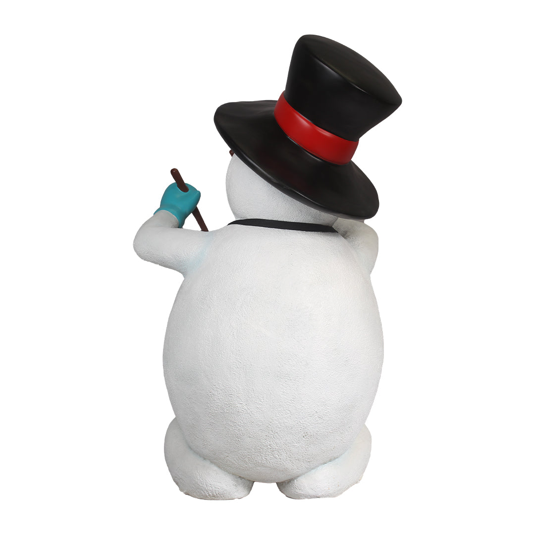 Snowman Playing Drum Life Size Statue