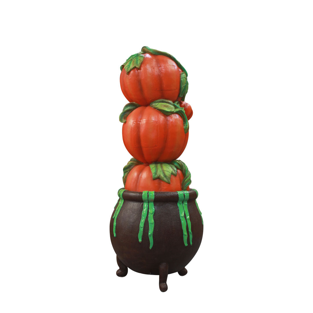 Pillar Pumpkin Cauldron Over Sized Statue