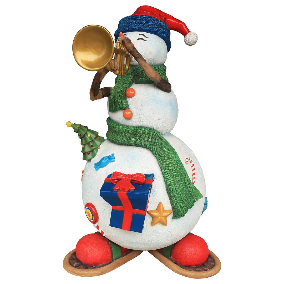 Snowman Jazz Trumpet Over Sized Statue