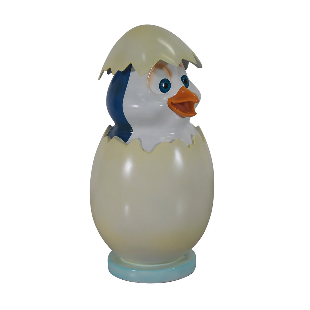 Comic Penguin Hatching Life Size Statue