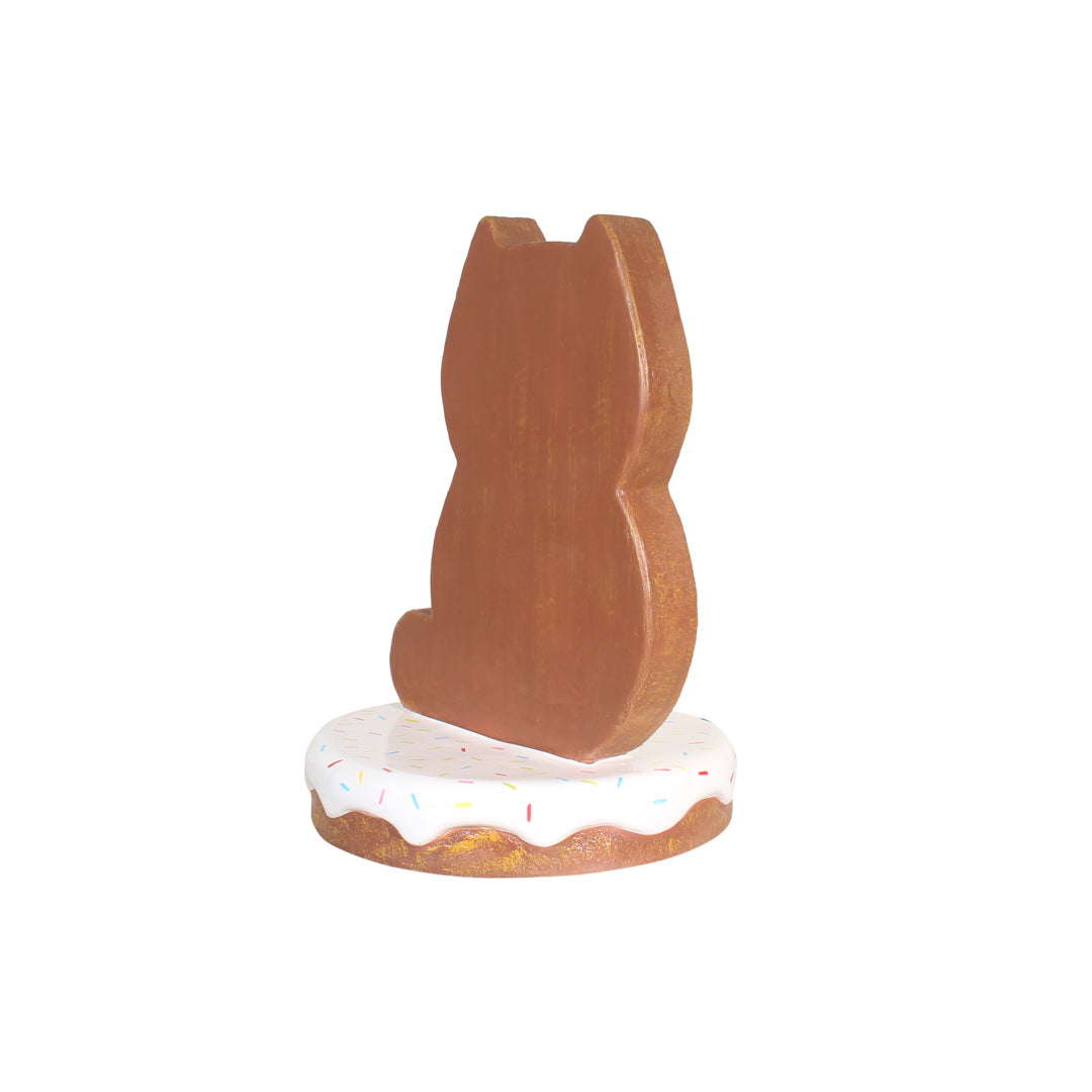 Gingerbread Cat Kitten Over Sized Statue