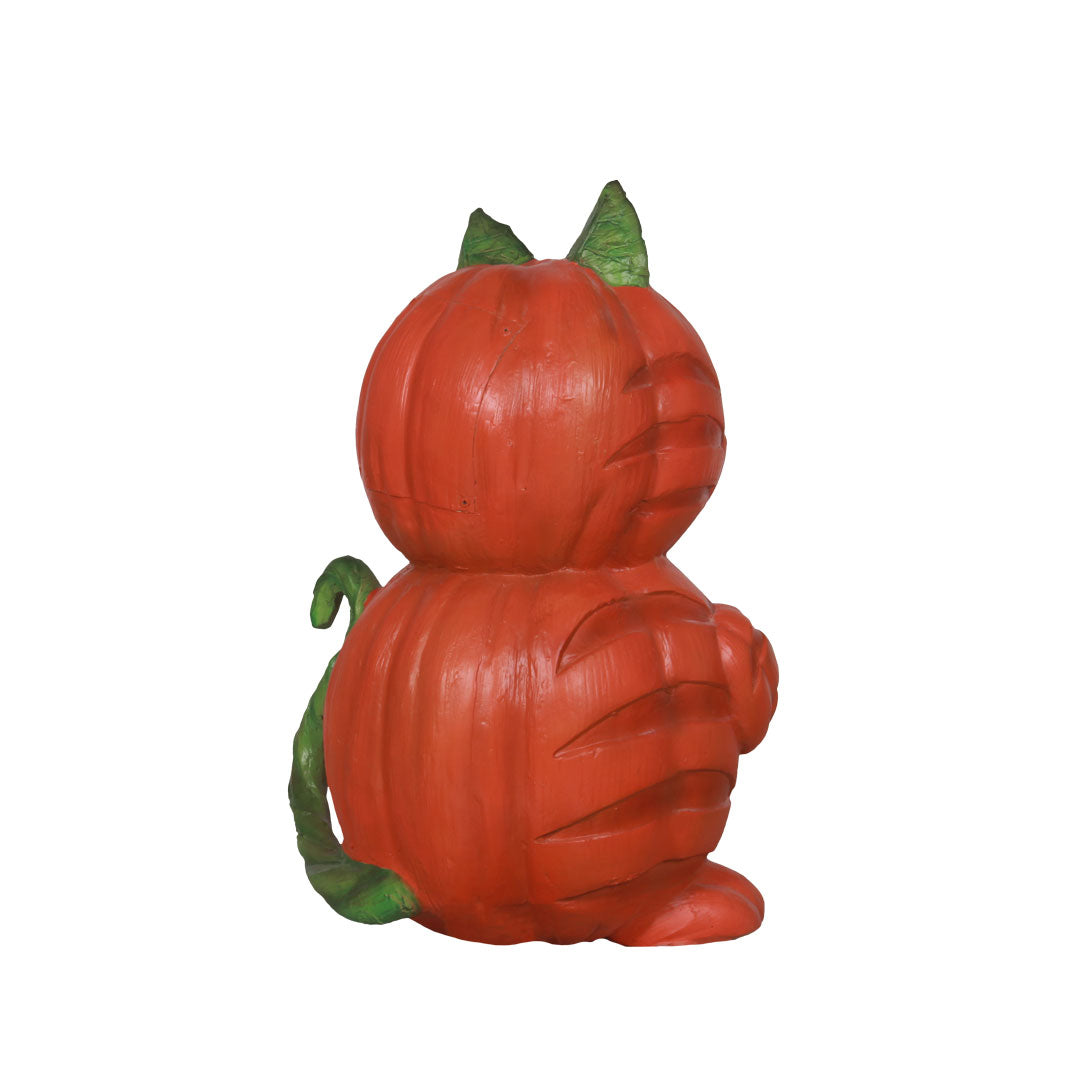 Pumpkin Cat Light Over Sized Statue