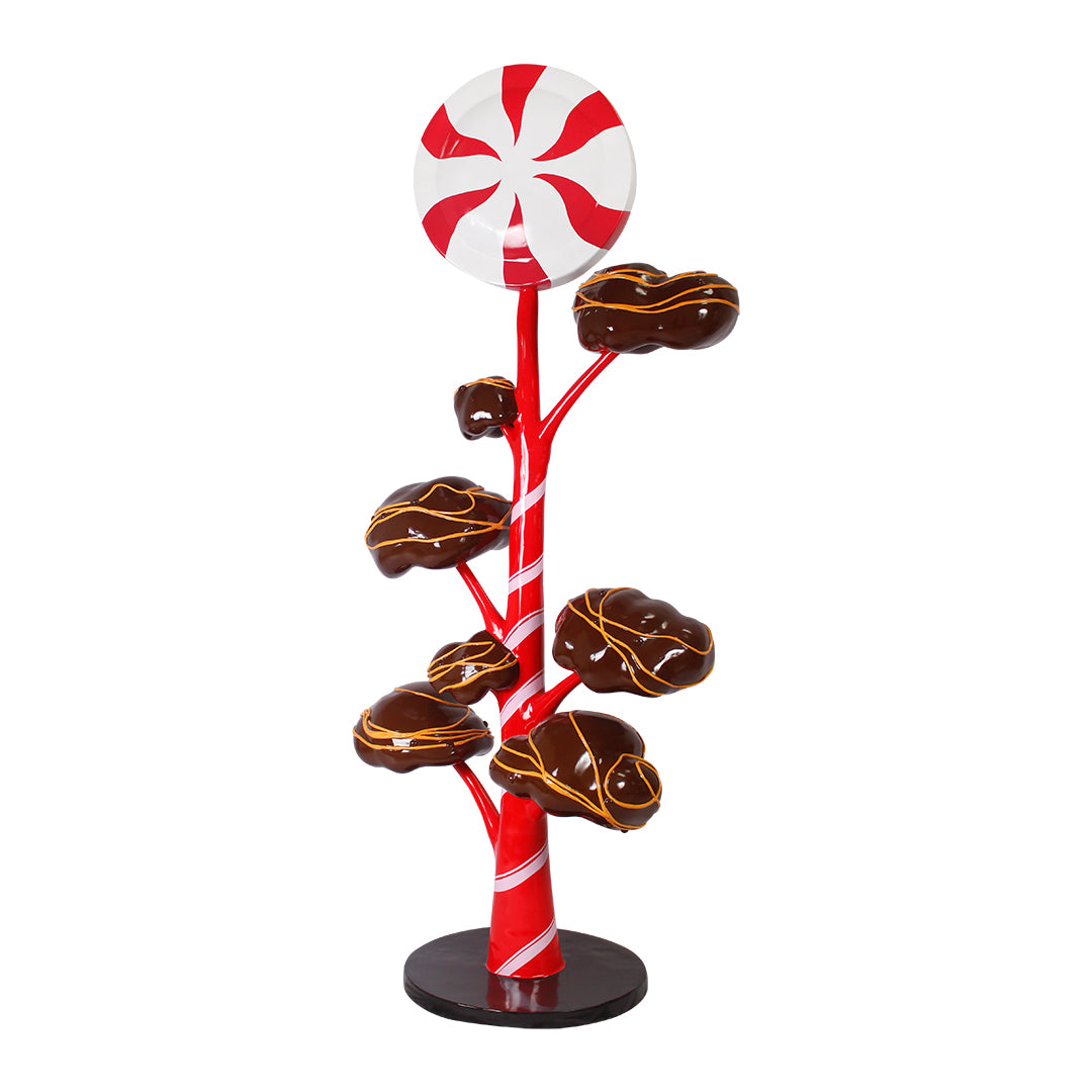 Peppermint Chocolate Candy Tree Over Sized Statue
