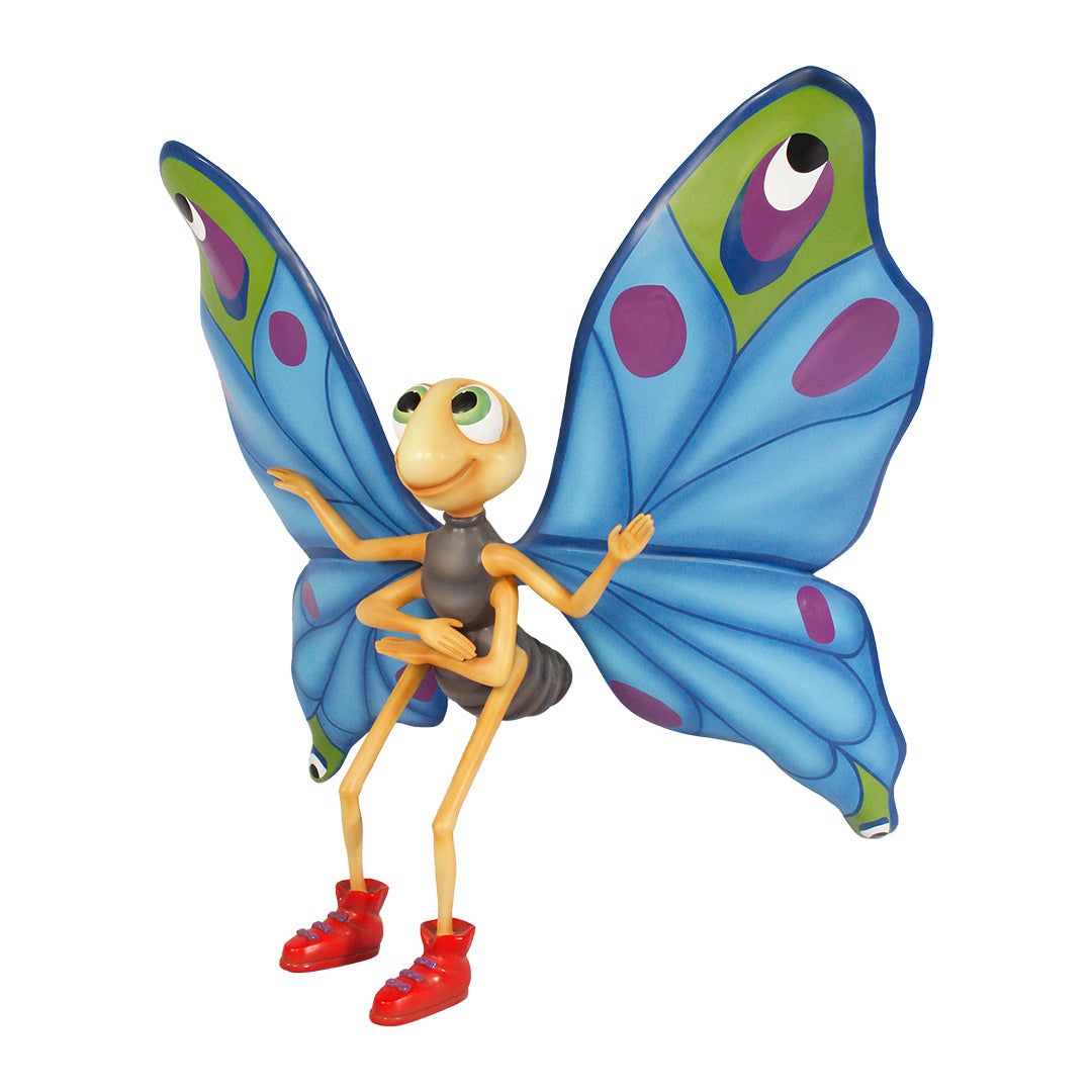 Comic Butterfly Arms Crossed Over Sized Statue