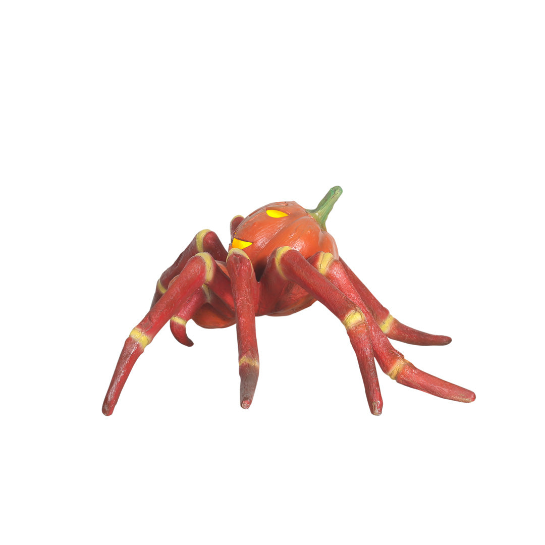 Pumpkin Spider Light Over Sized Statue