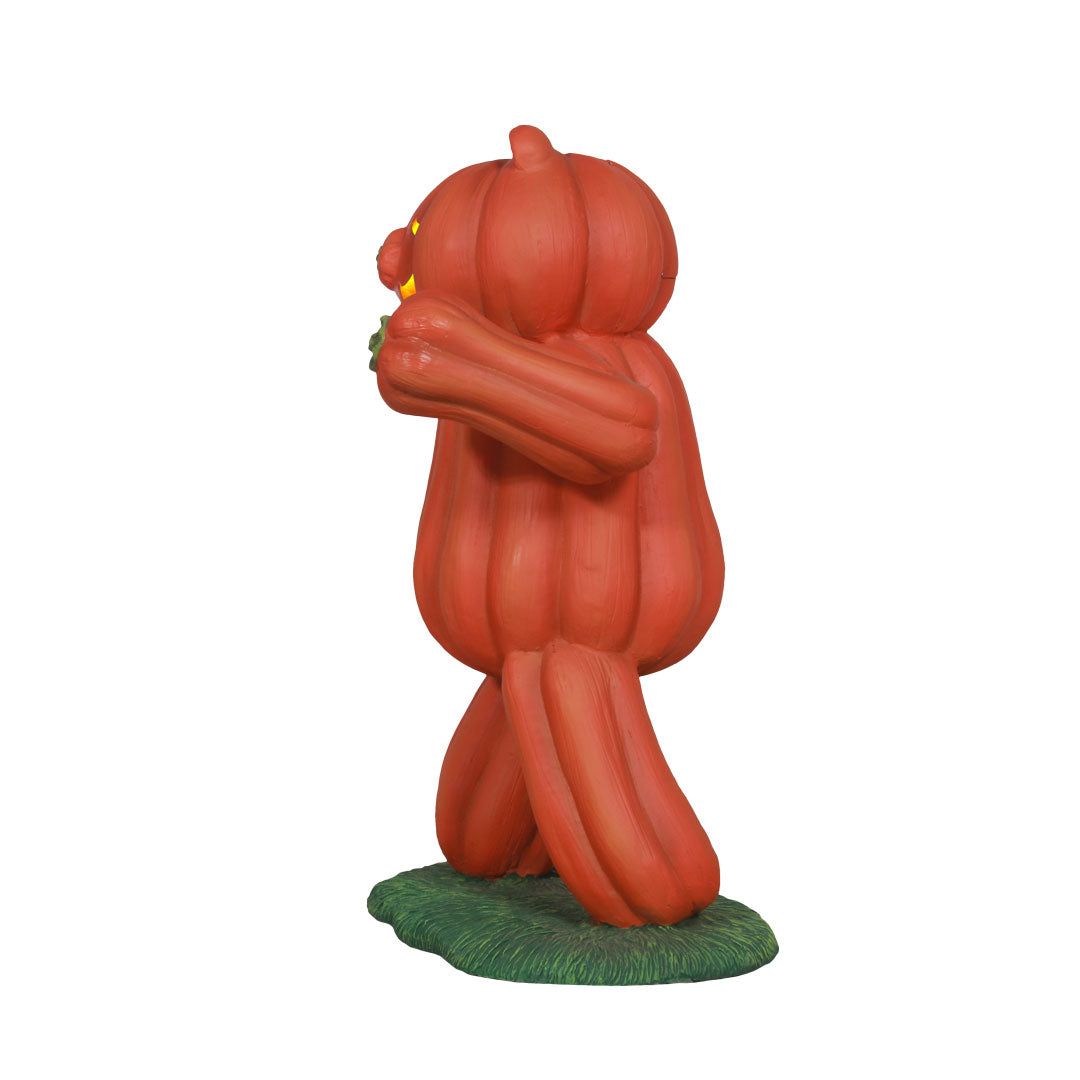 Pumpkin Bear Standing Light Over Sized Statue