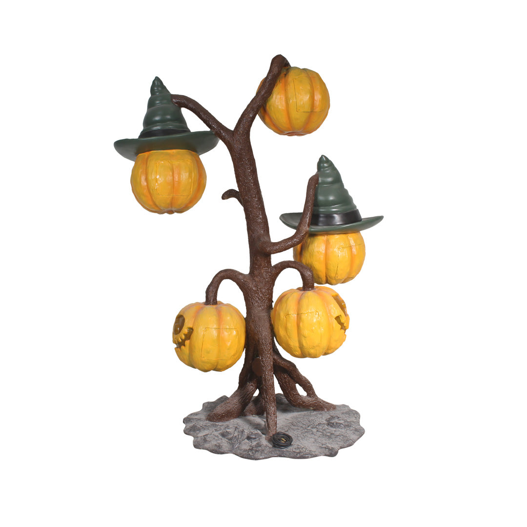 Pumpkin Lantern Tree Over Sized Statue