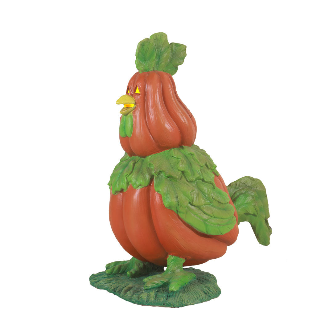 Pumpkin Rooster Light Over Sized Statue
