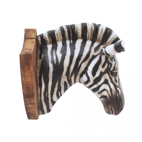 Wall Decor Zebra Trophy Head Life Size Statue
