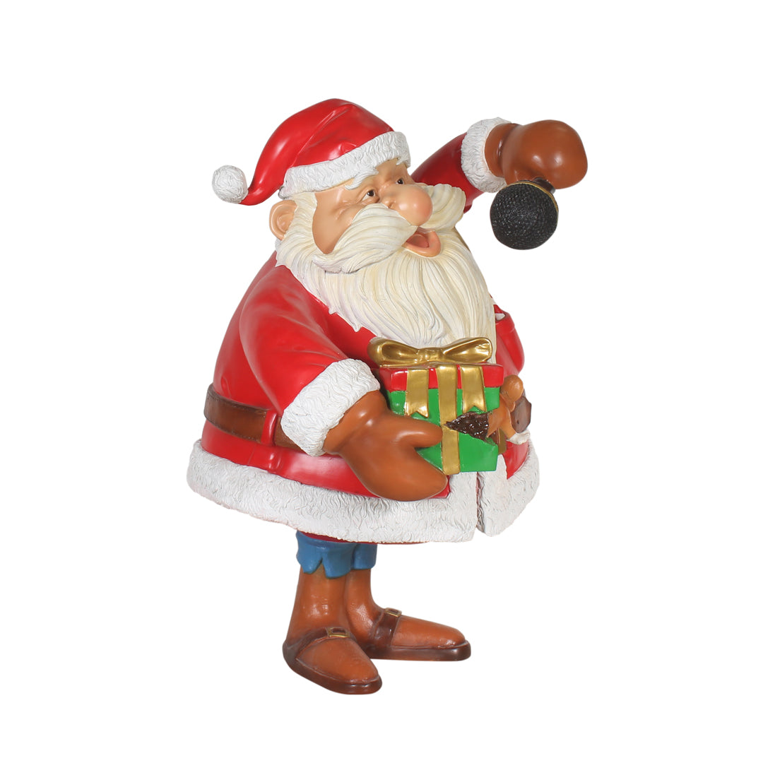 Santa Singer Over Sized Statue