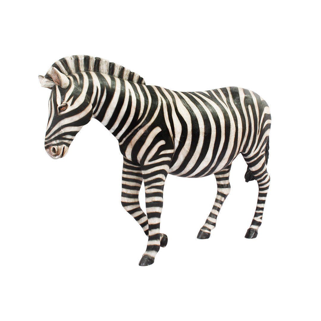Zebra Walking Life Size Statue