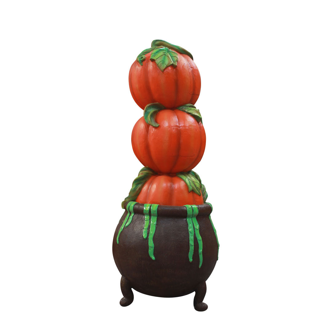 Pillar Pumpkin Cauldron Over Sized Statue