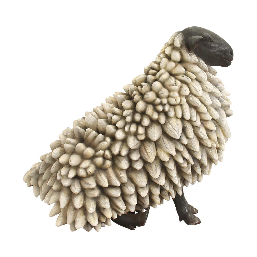 Sheep Sitting Life Size Statue