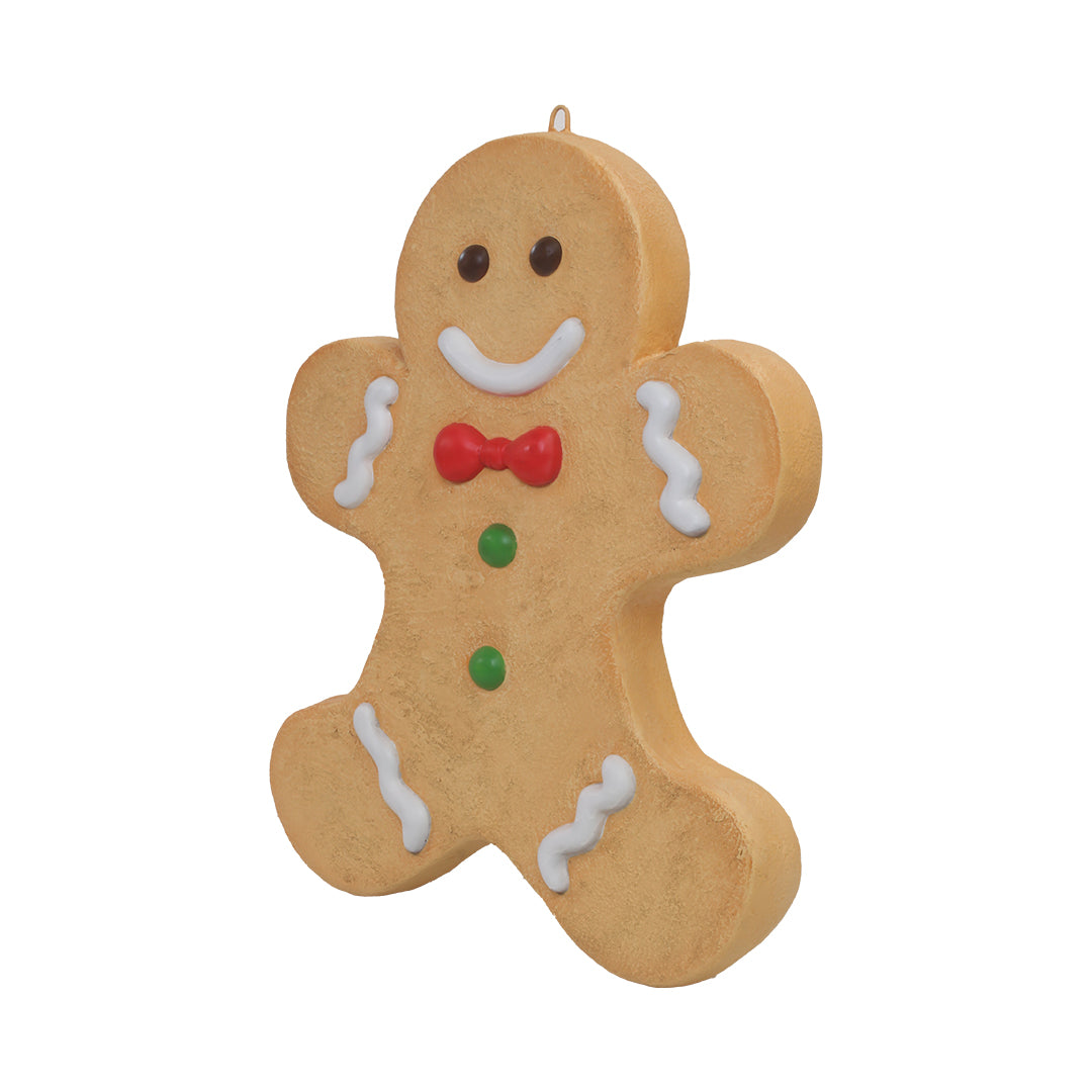 Gingerbread Man Hanging Over Sized Statue