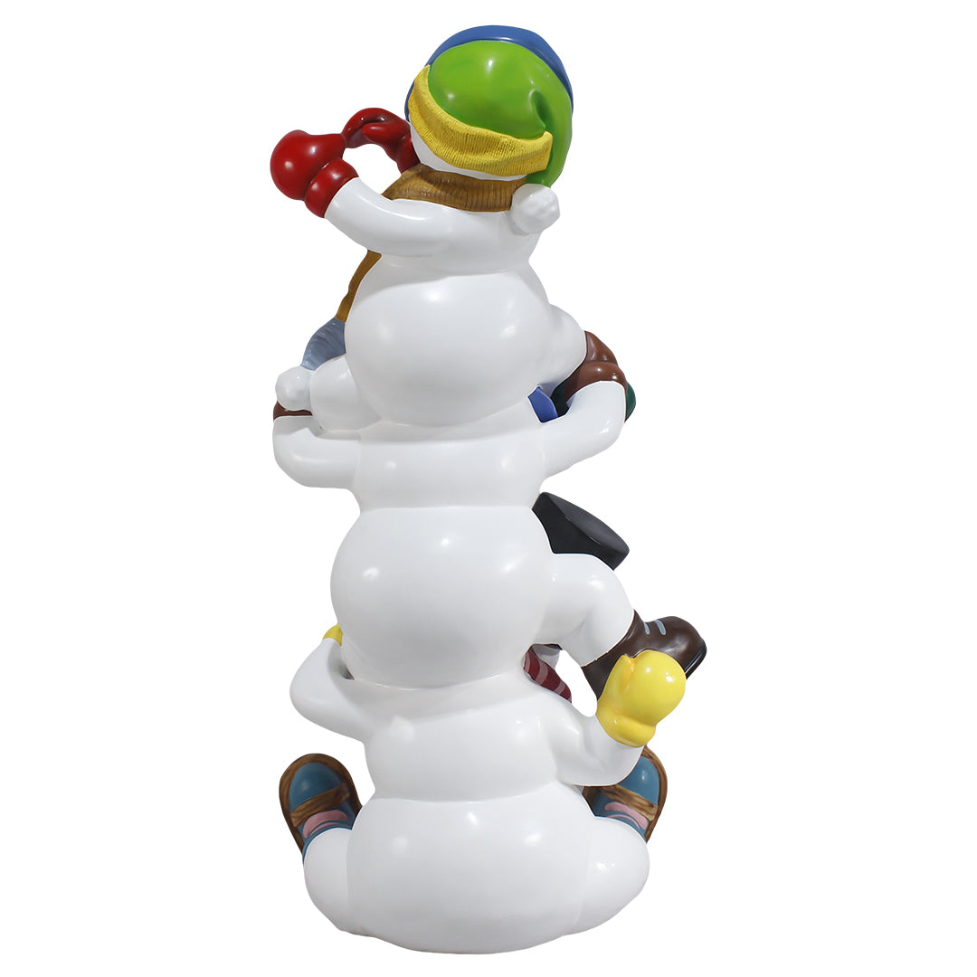 Snowman Stacked Brothers Over Sized Statue