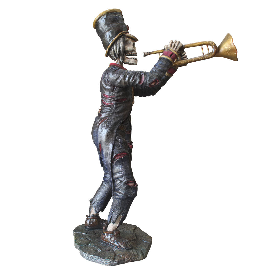 Skeleton Undead Trumpeter Life Size Statue